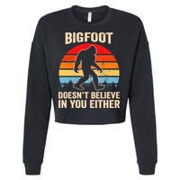 Bigfoot Doesnt Believe In You Either Bigfoot Doesn't Plus Size Cropped Pullover Crew