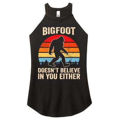 Bigfoot Doesnt Believe In You Either Bigfoot Doesn't Plus Size Women's Perfect Tri Rocker Tank