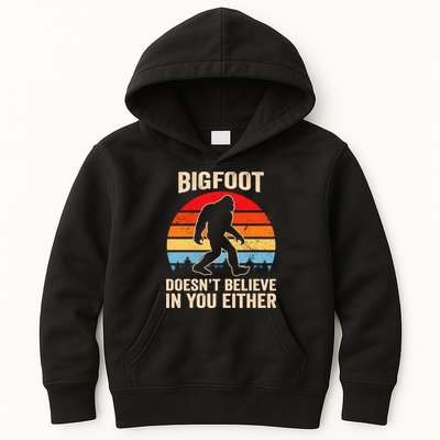 Bigfoot Doesnt Believe In You Either Bigfoot Doesn't Plus Size Kids Hoodie
