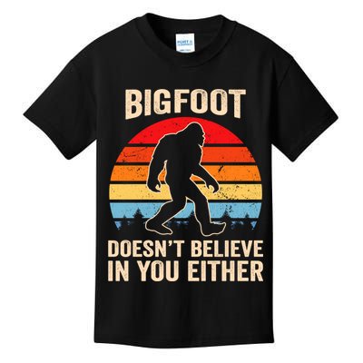 Bigfoot Doesnt Believe In You Either Bigfoot Doesn't Plus Size Kids T-Shirt