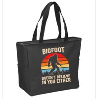 Bigfoot Doesnt Believe In You Either Bigfoot Doesn't Plus Size Zip Tote Bag