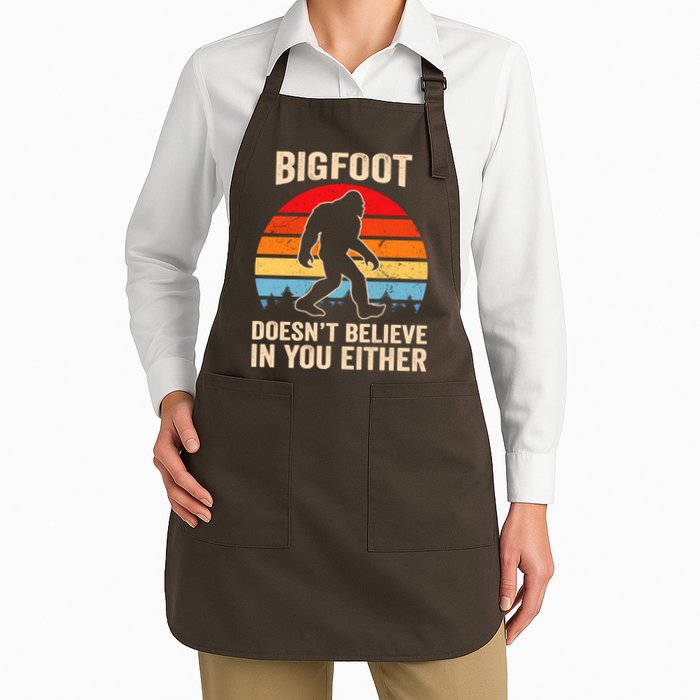 Bigfoot Doesnt Believe In You Either Bigfoot Doesn't Plus Size Apron