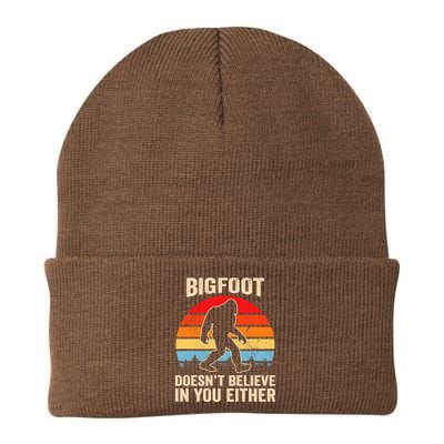 Bigfoot Doesnt Believe In You Either Bigfoot Doesn't Plus Size Beanie