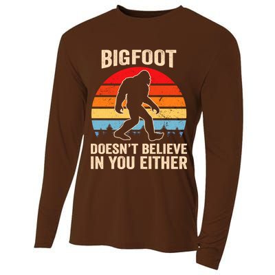 Bigfoot Doesnt Believe In You Either Bigfoot Doesn't Plus Size Cooling Performance Long Sleeve Crew