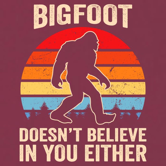 Bigfoot Doesnt Believe In You Either Bigfoot Doesn't Plus Size 16oz Travel Tumbler
