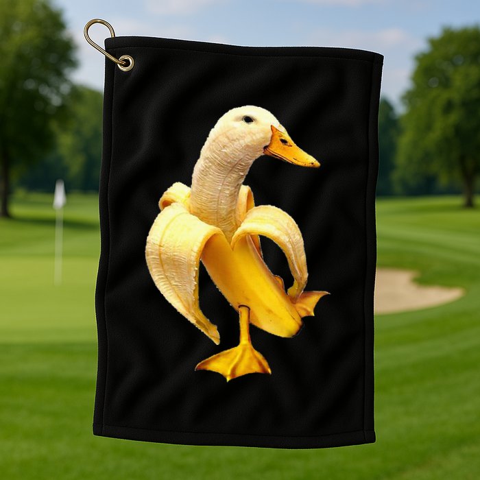 Banana Duck Golf Towel