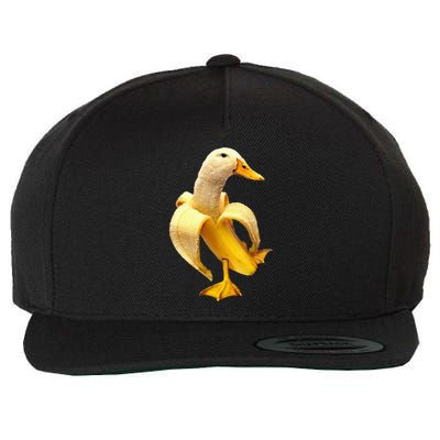 Banana Duck Wool Snapback Cap