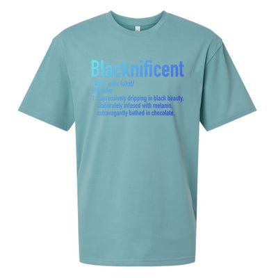 Blacknificent Definition Black History Black Pride Cool Gift Sueded Cloud Jersey T-Shirt