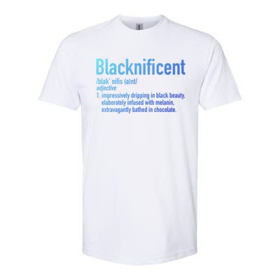 Blacknificent Definition Black History Black Pride Cool Gift Softstyle CVC T-Shirt