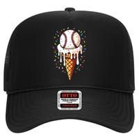 Baseball Drip Boy Ice Cream Cone Drip Baseball High Crown Mesh Back Trucker Hat