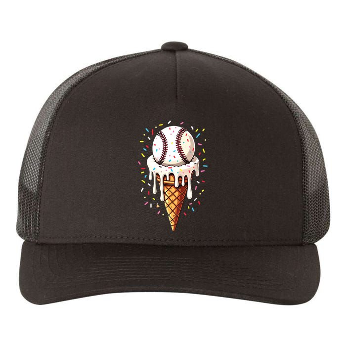 Baseball Drip Boy Ice Cream Cone Drip Baseball Yupoong Adult 5-Panel Trucker Hat