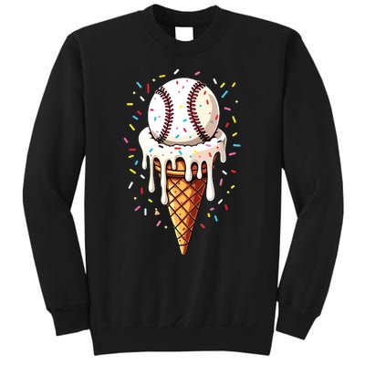 Baseball Drip Boy Ice Cream Cone Drip Baseball Sweatshirt