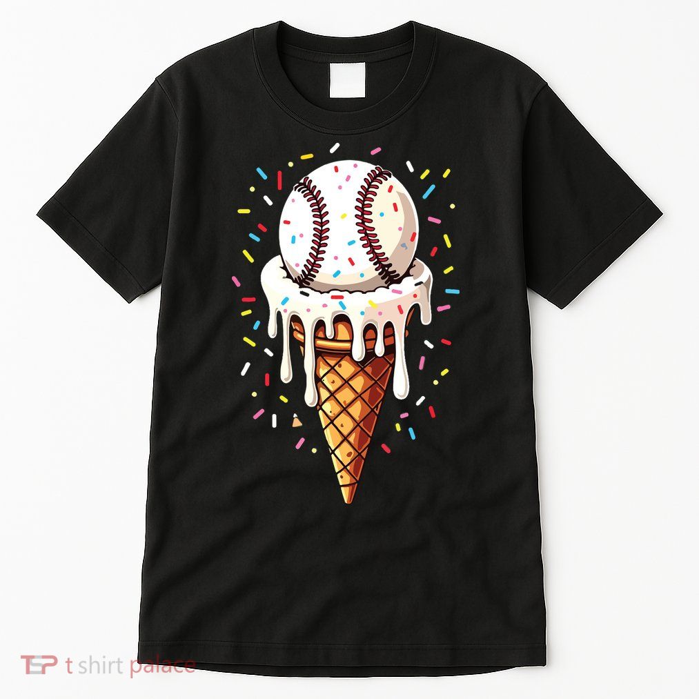 Baseball Drip Boy Ice Cream Cone Drip Baseball Tall T-Shirt