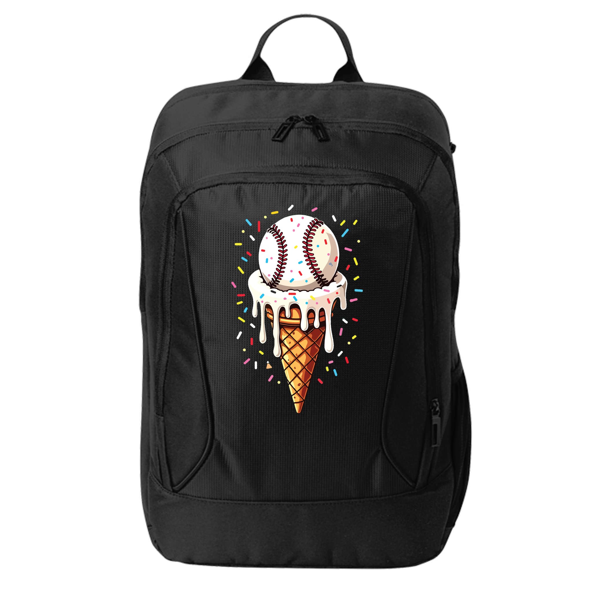 Baseball Drip Boy Ice Cream Cone Drip Baseball City Backpack