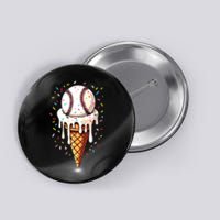 Baseball Drip Boy Ice Cream Cone Drip Baseball Button