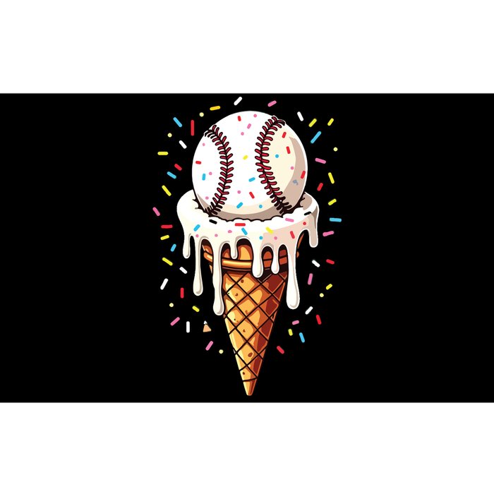 Baseball Drip Boy Ice Cream Cone Drip Baseball Bumper Sticker