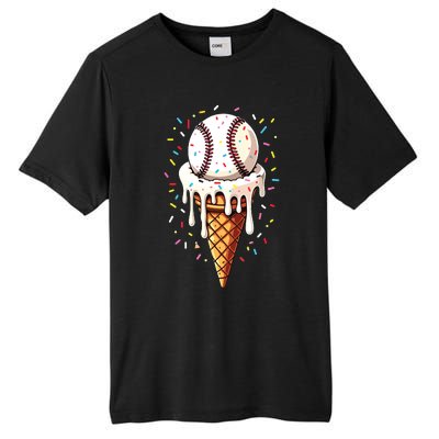 Baseball Drip Boy Ice Cream Cone Drip Baseball Tall Fusion ChromaSoft Performance T-Shirt