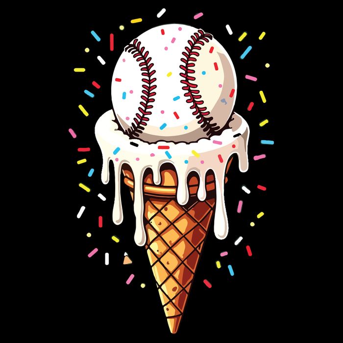 Baseball Drip Boy Ice Cream Cone Drip Baseball Bucket Hat
