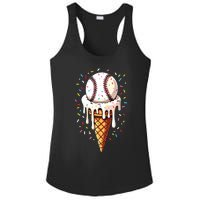 Baseball Drip Boy Ice Cream Cone Drip Baseball Ladies PosiCharge Competitor Racerback Tank