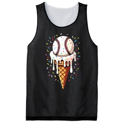 Baseball Drip Boy Ice Cream Cone Drip Baseball Mesh Reversible Basketball Jersey Tank