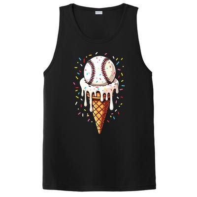 Baseball Drip Boy Ice Cream Cone Drip Baseball PosiCharge Competitor Tank