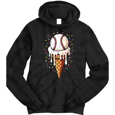 Baseball Drip Boy Ice Cream Cone Drip Baseball Tie Dye Hoodie