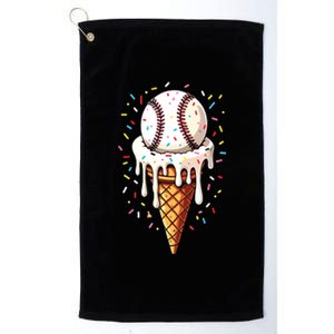 Baseball Drip Boy Ice Cream Cone Drip Baseball Platinum Collection Golf Towel