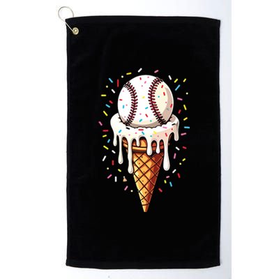 Baseball Drip Boy Ice Cream Cone Drip Baseball Platinum Collection Golf Towel