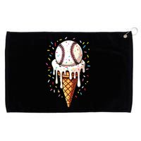 Baseball Drip Boy Ice Cream Cone Drip Baseball Grommeted Golf Towel