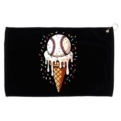 Baseball Drip Boy Ice Cream Cone Drip Baseball Grommeted Golf Towel