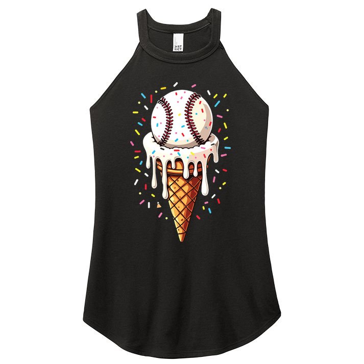 Baseball Drip Boy Ice Cream Cone Drip Baseball Women's Perfect Tri Rocker Tank