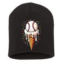 Baseball Drip Boy Ice Cream Cone Drip Baseball Short Acrylic Beanie