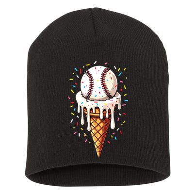 Baseball Drip Boy Ice Cream Cone Drip Baseball Short Acrylic Beanie