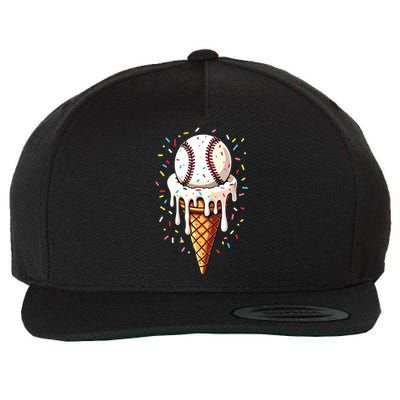 Baseball Drip Boy Ice Cream Cone Drip Baseball Wool Snapback Cap