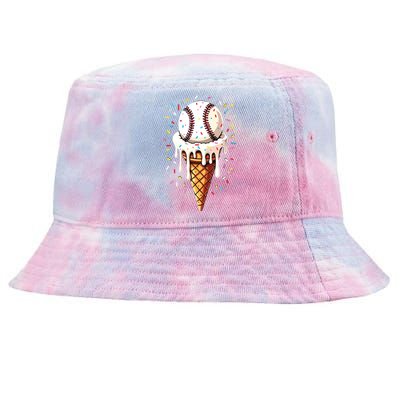 Baseball Drip Boy Ice Cream Cone Drip Baseball Tie-Dyed Bucket Hat