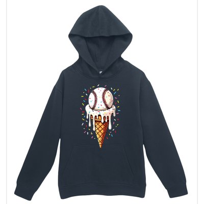 Baseball Drip Boy Ice Cream Cone Drip Baseball Urban Pullover Hoodie