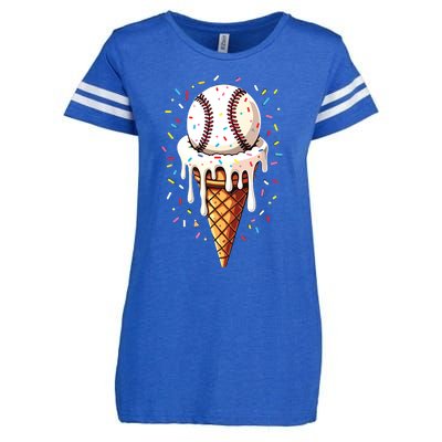 Baseball Drip Boy Ice Cream Cone Drip Baseball Enza Ladies Jersey Football T-Shirt