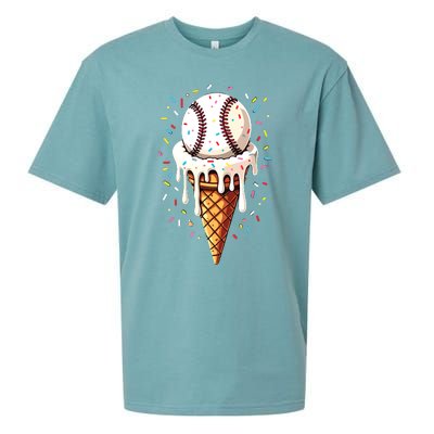 Baseball Drip Boy Ice Cream Cone Drip Baseball Sueded Cloud Jersey T-Shirt