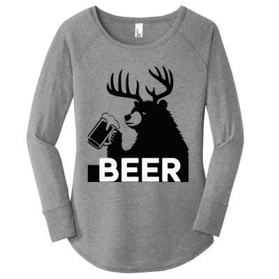 Beer Deer Women's Perfect Tri Tunic Long Sleeve Shirt