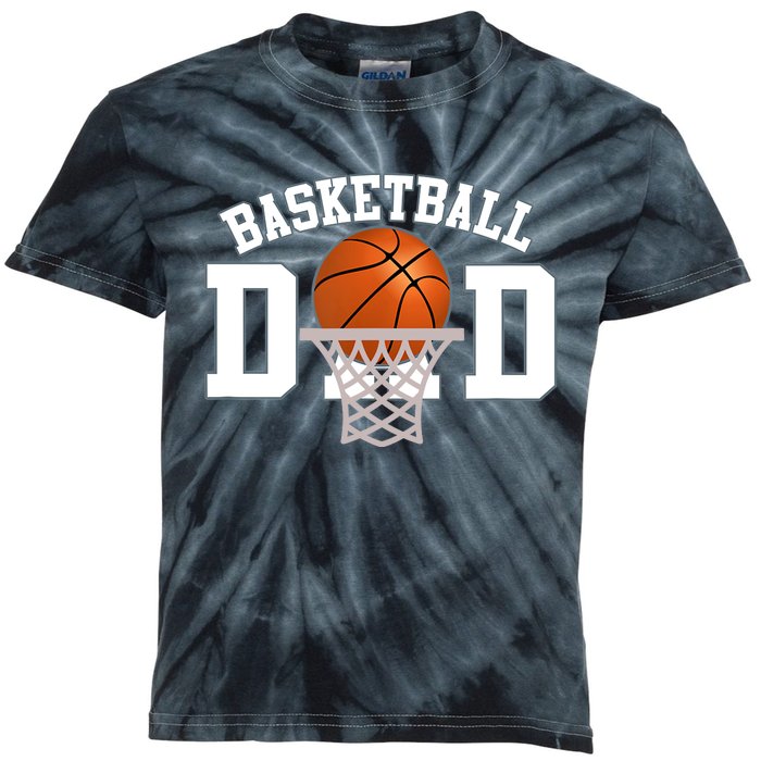 Basketball Dad Kids Tie-Dye T-Shirt