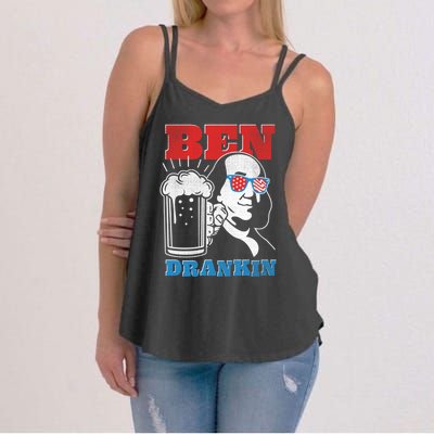 Ben Drankin Beer Mug Ben Franklin Patriotic Gift Women's Strappy Tank