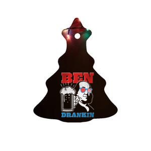 Ben Drankin Beer Mug Ben Franklin Patriotic Gift Ceramic Tree Ornament