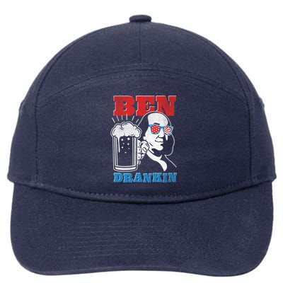 Ben Drankin Beer Mug Ben Franklin Patriotic Gift 7-Panel Snapback Hat