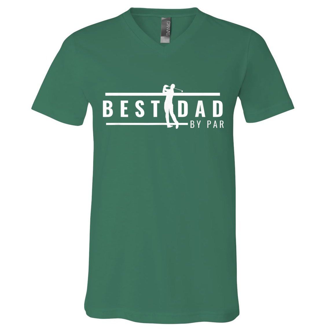 Best Dad By Par Funny Gift For Golf Lovers V-Neck T-Shirt