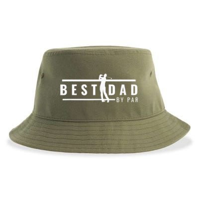 Best Dad By Par Funny Gift For Golf Lovers Sustainable Bucket Hat