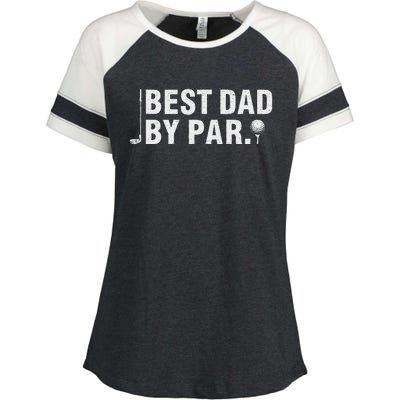 Best Dad By Par Funny Golf Daddy Fathers Day Birthday Gifts Enza Ladies Jersey Colorblock Tee