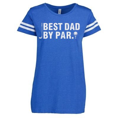 Best Dad By Par Funny Golf Daddy Fathers Day Birthday Gifts Enza Ladies Jersey Football T-Shirt