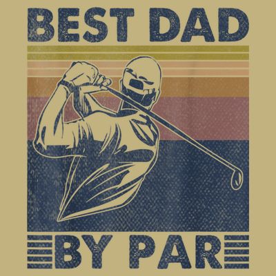Best Dad By Par Golfer Golf Disc Golf Club Swing Retro T-Shirt
