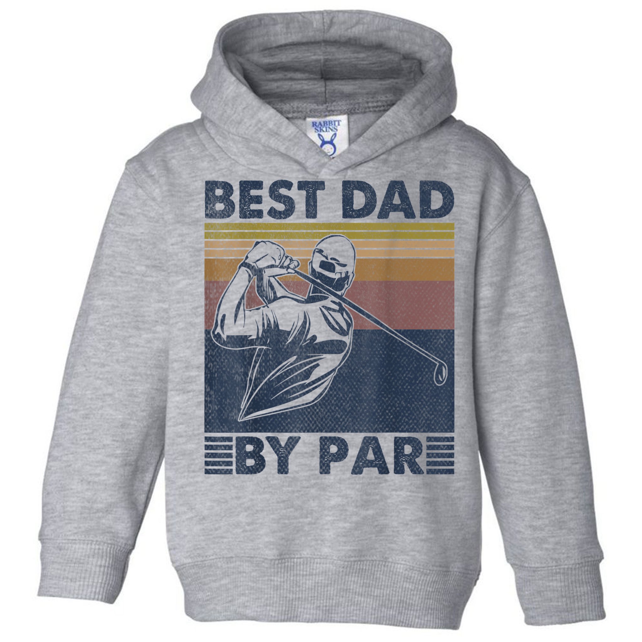 Best Dad By Par Golfer Golf Disc Golf Club Swing Retro Toddler Hoodie