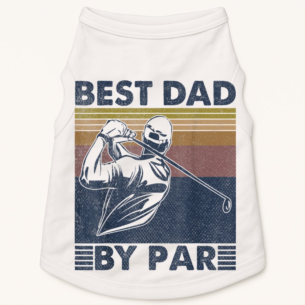 Best Dad By Par Golfer Golf Disc Golf Club Swing Retro Doggie Tank